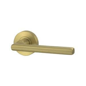 Lockwood Satin Brass Vivid Designer Brass Pass V4 Lever