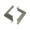 ProtectorAl 100 x 100mm Pale Eucalypt Aluminium 2 Part Flanged Post Domical Cover Plate