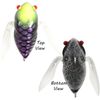 Atomic Hardz Cicada 47mm Surface Topwater Fishing Lure Fur bottom Black