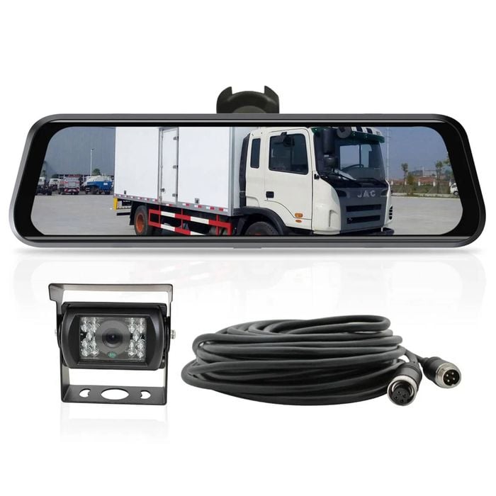 Elinz K Series 9.6" Full Screen Display Replacement Mirror Ahd Monitor Heavy Duty 1080p Reversing Camera 10m Cable