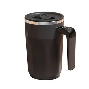 Catzon Self Stirring Coffee Cup 400ml Magnetic Automatic Mug With Digital Display-black