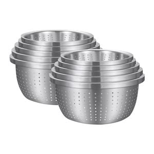 SOGA 2X Stainless Steel Nesting Colander & Basin-Set of 5