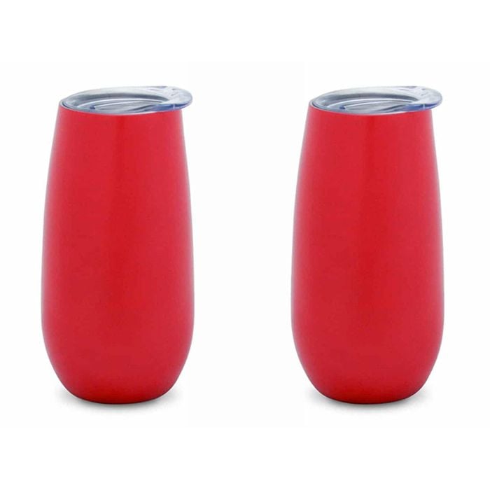 2PK Annabel Trends 175ml Stainless Steel Sparkling Flute Cup - Watermelon