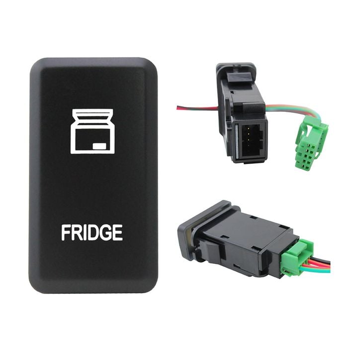 Switch Boss Blue LED Push Switch fits Toyota Hilux (2005-2015) 120 Series (2003-2009) - Fridge