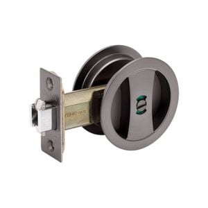 Zanda 50mm Graphite Nickel Round Cavity Sliding Privacy Set