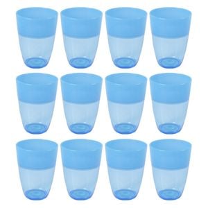 12PK Urban Kitchen Short Tumbler Two-Toned Blue 400ml Modern Design