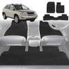 6D Diamond Car Floor Mats for Lexus RX (GSU35)2003-2009-Full Set-Black-Outback GT