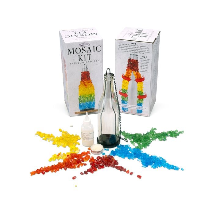 Mandala Art Rainbow Lantern Glass Craft Kit