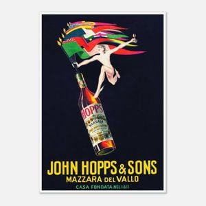 Galrie John Hopps and Sons Vintage Mazzara Del Vallo Advertising Poster Art, Poster Only, A4 21 x 30cm (8 x 12inch)