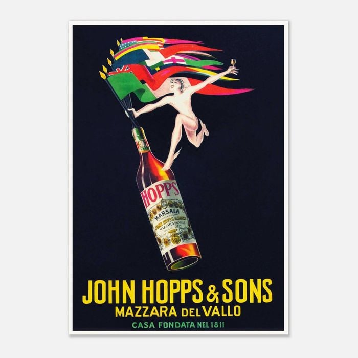 Galrie John Hopps and Sons Vintage Mazzara Del Vallo Advertising Poster Art, Poster Only, A4 21 x 30cm (8 x 12inch)