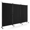 Costway 3-panel Room Divider Foldable Privacy Screen Home Office Black