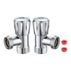 EnduraSeal 20mm Chrome 1/2 Turn Washing Machine Cock - 2 Pack