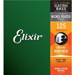Elixir #15425 Bass Guitar Nanoweb Coating 0.125 Single String