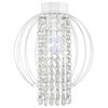 Brilliant 25 x 28cm Hedy White Cage And Clear Bead Batten Fixture