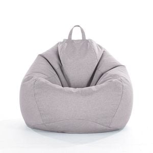 Catzon Bean Bag Chair Cover (No Filler) Linen Washable-LightGrey(M)