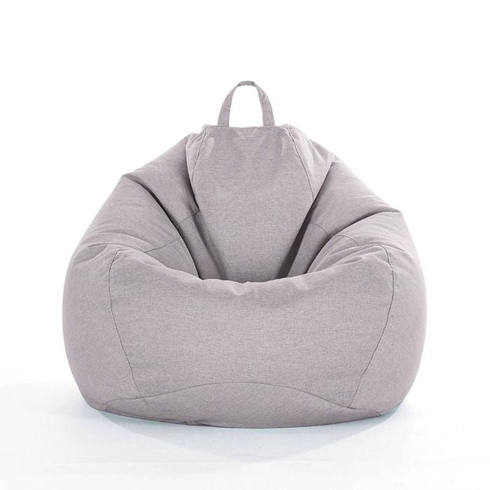 Catzon Bean Bag Chair Cover (No Filler) Linen Washable-LightGrey(M)