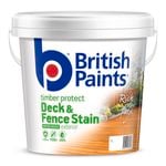 British Paints 8L Light Brown Water Based Deck And Fence Stain