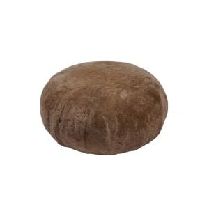 Huxford Grove Shorn Sheepskin Pouffe Leather Base 60cm - Butterscotch