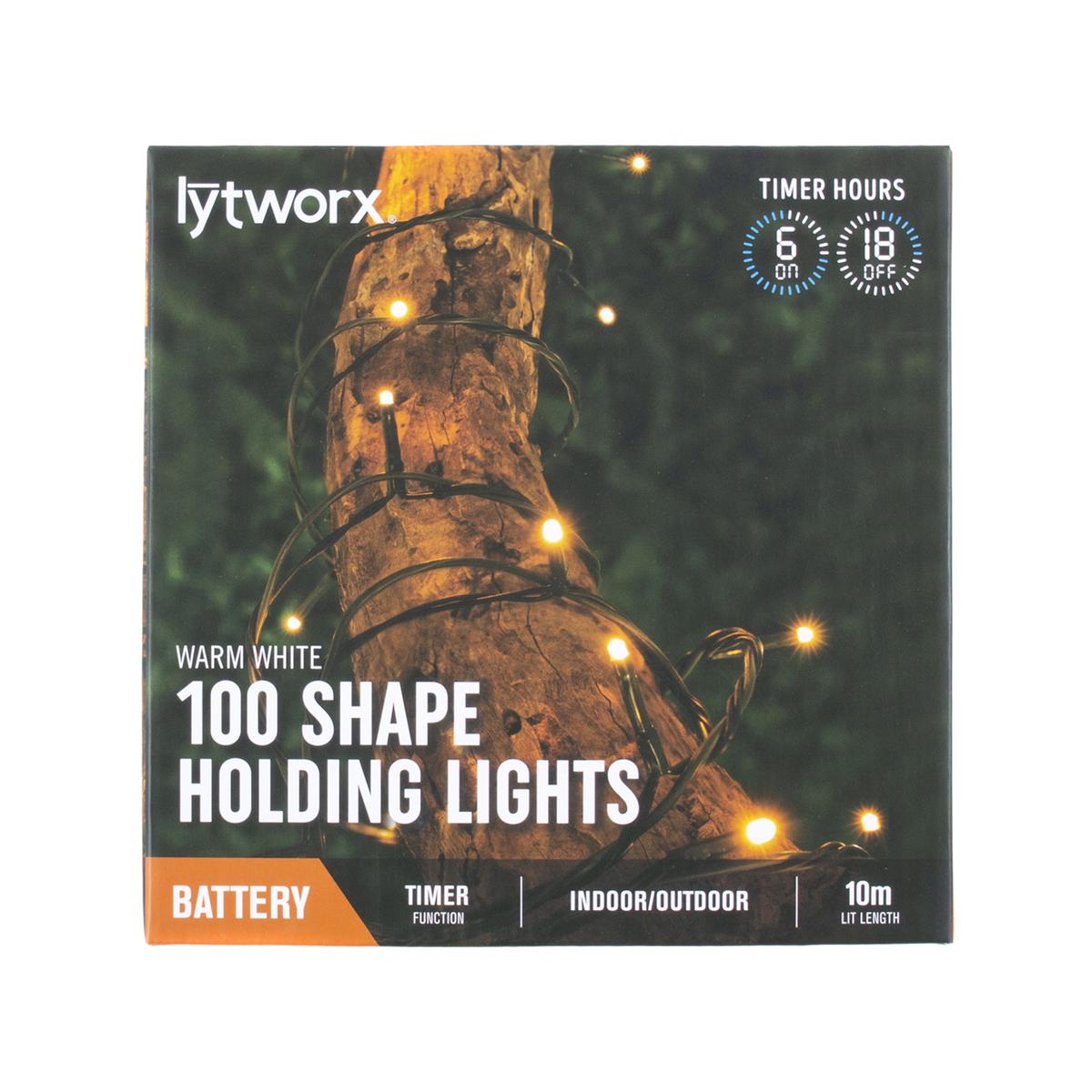 Lytworx Warm White Battery Operated Shape Holding Lights - 100 pack ...