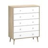Cosmoliving Adriana Chest Of 5 Drawers Tallboy Dressers Storage Furniture