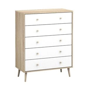 Cosmoliving Adriana Chest Of 5 Drawers Tallboy Dressers Storage Furniture