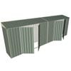 Build-a-Shed 0.8 x 6 x 2m Skillion Shed with Dual Double Hinged Side Doors - Green