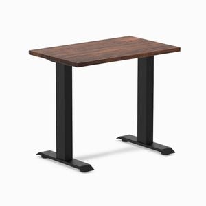 Desky Fixed Height Mini American Rustic Pine Softwood Desk 800 X 500mm Matte Black Frame