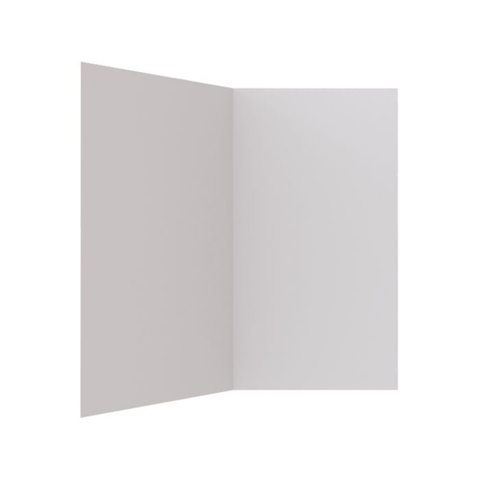 Stein 750 x 900 x 2000mm White 2-Sided Flat Wall Shower Liner 