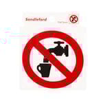 Sandleford 75mm Not Drinking Water Symbol Self Adhesive Sign