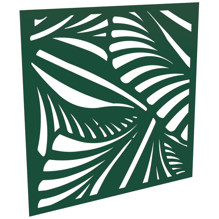 ProtectorAl 300-1200 x 300-1200mm Dark Green / Gloss White Jungle Unframed Composite Deco Panel
