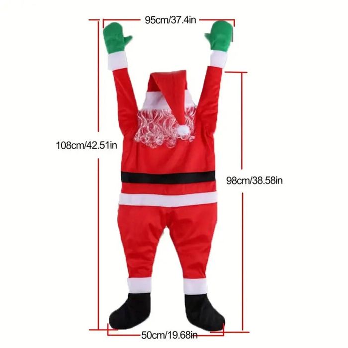 Lifebay The Jolly Ascent: Santa Claus Climbing Christmas Cheer