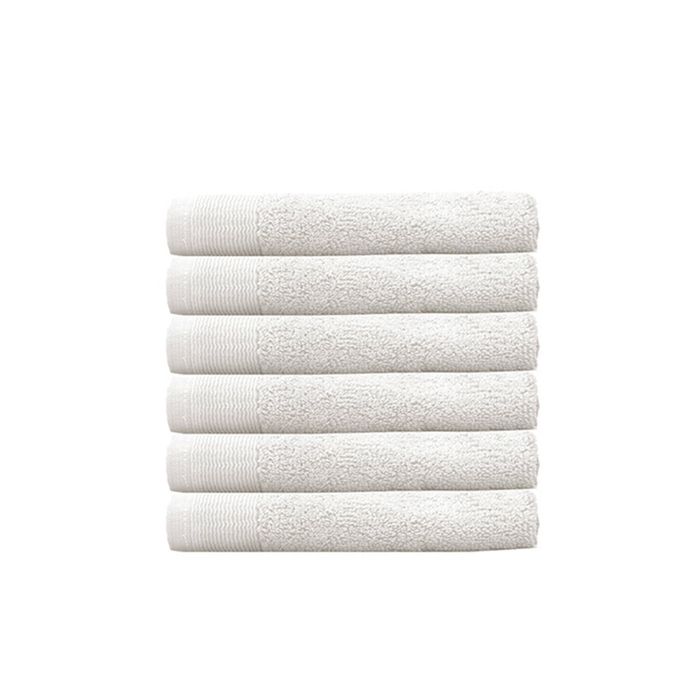 Bambury Ultra soft Elvire Face Washer Ivory 33x33cm Cotton Woven