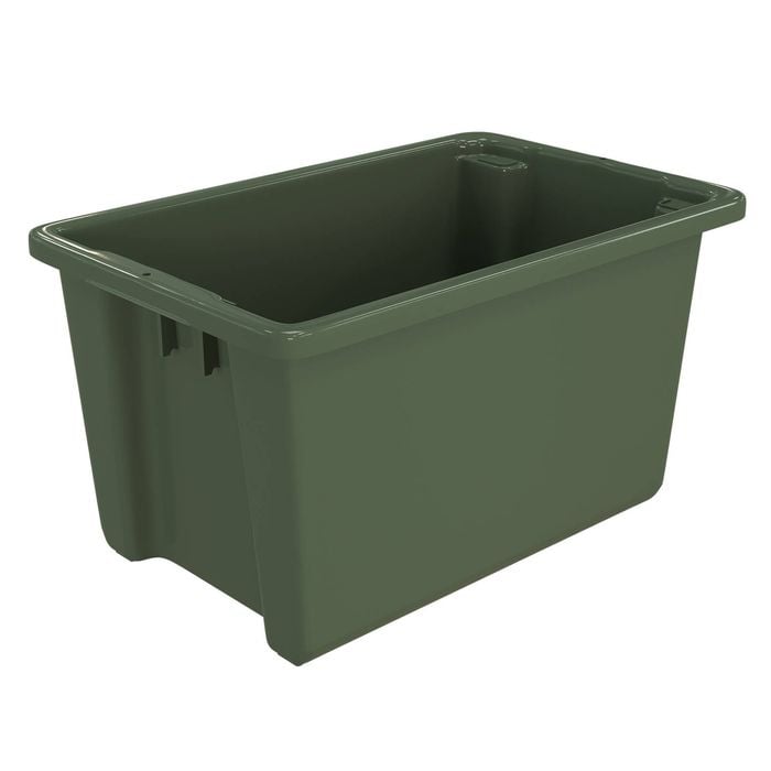 Handy Storage 70L Khaki Heavy Duty Storage Crate 
