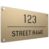 ProtectorAl 580 x 280mm Gold Matt ACM Cut Through Custom House Sign