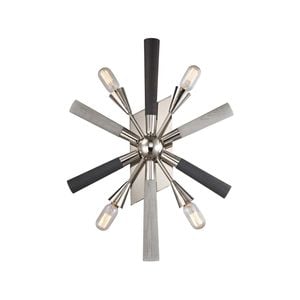 CLA Lighting SPUTNIK Polished Nickel/Dark-Light Grey Washed Wall Light