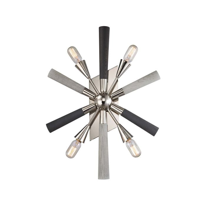 CLA Lighting SPUTNIK Polished Nickel/Dark-Light Grey Washed Wall Light