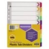 Marbig Manilla Plastic Tab Dividers A4 (Fluoro) (10 Tab)