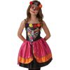 Rubie's Sugar Skull Day Of The Dead Costume Child Halloween Dress Multi Colour