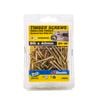 Zenith 8G x 40mm Brass Plated Hinge-Long Thread Countersunk Head Timber Screws - 100 Pack