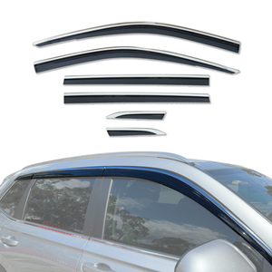 AUSGO Stainless Trim Weather Shields for Honda CRV CR-V RS Series 2023-Onwards Weathershields Window Visors Wind Deflectors