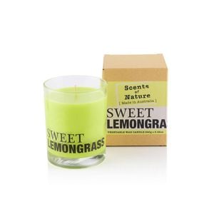 Scents Of Nature Sweet Lemongrass Soy Candle Scented 240g