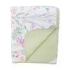 Lvd Cotton White/green Native Botanical Florals Bedspread Quilt Double/queen