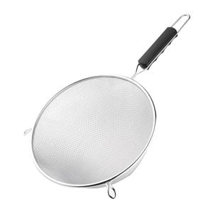 Vogue Sieve Heavy Duty Wood Handle Double Mesh 260mm Commercial Kitchen Baking Utensil