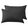 LINENOVA 2PCS 100% Cotton Pillow Cases Slip Cover Pillowcase - Black King