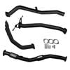 Ignite Exhausts Turbo Back For Nissan D22 Navara 3l 3" Cat & Pipe Only Black Aluminised Steel