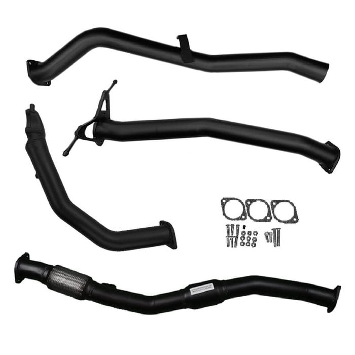 Ignite Exhausts Turbo Back For Nissan D22 Navara 3l 3" Cat & Pipe Only Black Aluminised Steel