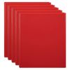 5x Marbig Clearview 4 D-ring Insert Binder A4 File 25mm Document Organiser Red