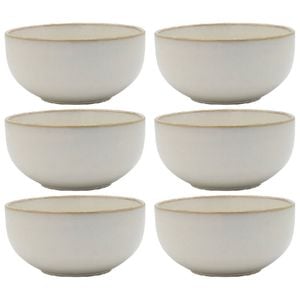 6PK Ecology Stoneware Dinnerware Element Noodle Bowl 14cm Blanc
