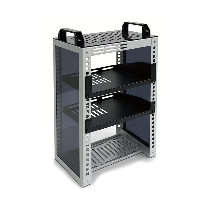 9u Server Rack Deep Open Frame Desktop Network Rack for 10 Inch Audio Video Devices