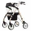 Rollator Mobility Walker with Seat and Padded Backrest - Champagne
